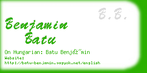 benjamin batu business card